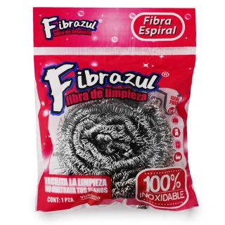 Fibra Espiral Para Trastes De Acero Inoxidable FIBRAZUL En Bolsa YULIANA 7.5 Cm | R7-61000
