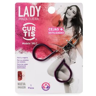 Depilador CHICO LADY Curtis Acero Plateado Con mango Morado Corto 6 Cm | DM