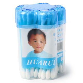 Cotonetes En Bote Circular Varios Colores Doble Punta De Punta Algodón 7.4 Cm | 0017