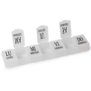 Pastillero Plástico Transparente Días Semana De 15.2 Cm | G306-5F-3