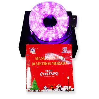Serie Navideña De manguera Led Morada De 10 Mts Con Control | HZ8031M