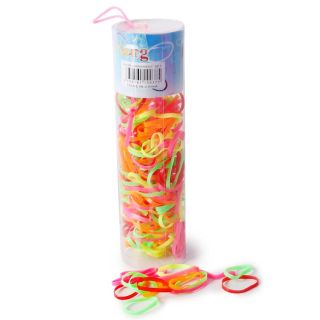 Ligas Latex Elásticas De Colores Gruesas Para Cabello En Bote Grande De 13.5 Cm | JH-A5001