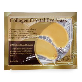 Mascarilla De Colágeno Y Cristales Hidratantes En Color Dorado Para Ojeras 11.5 Cm | CQK-2650