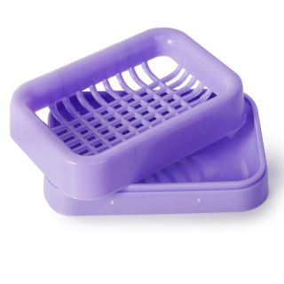 Jabonera De Plástico Rectangular Con Reja Cuadriculada De Colores Para Baño 12 Cm | PG