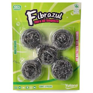 Fibras Espirales Para Trastes De Acero Inoxidable FIBRAZUL Multiusos En Blíster 21.8 Cm | MX-6005