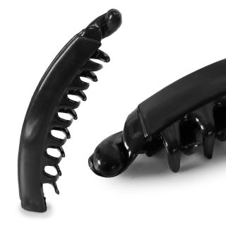 Banana Cascada De Plástico Ovalada En Color Negro De Plástico Para Cabello 13 Cm | Tian Shi