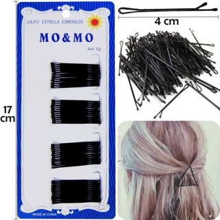 Pasadores Cabello Cartón Azul 48 Pasadores Cortos Negros Rectos | EIB-1264