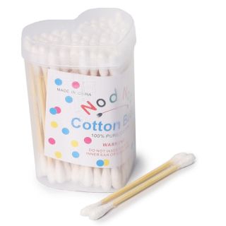 Cotonetes De Madera Dobles De Algodón En Bote De Corazón Transparente 7.5 Cm | VE-0016B