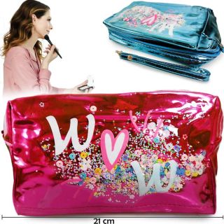 Cosmetiquera Ovalada Metalizada Lentejuela | 1 Cosmetiquera | Modelo M218#10H-16