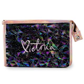 Cosmetiquera Rectangular Bordada Palabra Tornasol | 1 Cosmetiquera | Modelo M218#10H-9