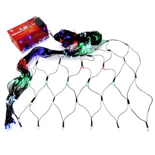 Serie Navideña De 320 Luces Led En Red Multicolor Cable Verde De 2x2 Mts | HZ8012C