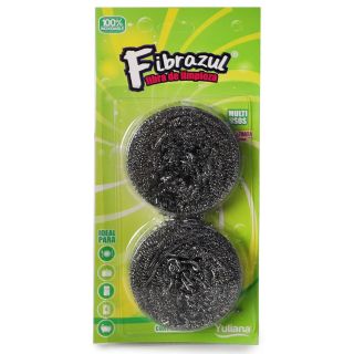 Fibras De Acero Inoxidable Grandes Circulares Multiusos Para Cocina En Blíster YULIANA 10 Cm | MX-6002