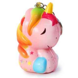 Llavero Squeeze Apachurrable En Forma De Unicornio Esponjoso Varios Colores De 7.7 Cm | Y-087-12