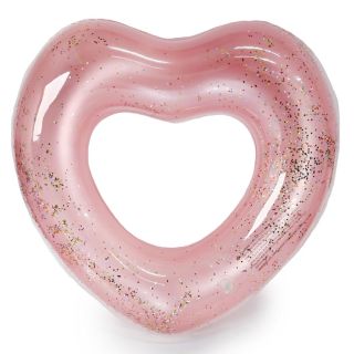 Salvavidas Llanta Inflable Corazon Rosa Brillantina | 1 Salvavidas | Modelo EB-277