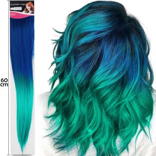 Extensión Cabello Kewen Azul Verde Desvanecido | 2 Extensiones | Modelo M72#40A-13