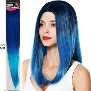 Extension Cabello Seminatural Azul Claro Y Oscuro Desvanecido Con Broche | 2 Extensiones | Modelo M72#40A-17