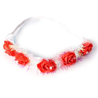 Valerina Para Cabello Elástica Delgada Con Flores De Foami Y Escarcha Colores 23 Cm | 3069-8