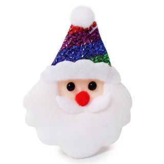 Adorno Navideño De Peluche Cabezas Navideñas Con Gorro Rojo Modelos 8 Cm | SY-S-49