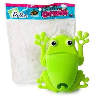 Porta Cepillos Plástico Figura Rana Colores Con Chupones 16 Cm | R7-73030