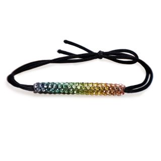 Coletero Para Cabello Chico Doble Ajustable Con Línea De Piedras 4.5 Cm | ZXQ01367