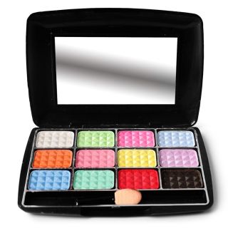 Estuche Chico Color Negro Con Sombras Para Ojos Y Espejo 10 Cm | Y-175