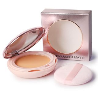 Maquillaje En Polvo Compacto Love En Tonos Mate Estuche Rosa Circular 7.7 Cm | HFB-K666