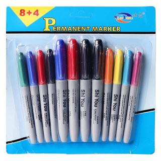 Blíster Azul Con Marcadores Escolares Delgados Y Marcadores Jumbo Colores 21 Cm | Y-A30