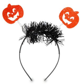 Diadema Con Escharcha Negra Y Antenas De Halloween Modelos 13 Cm | HU-WS341