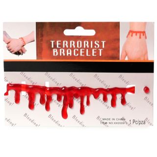 Pulsera Halloween De Goma En Forma De Sangre Goteando | KUN-273
