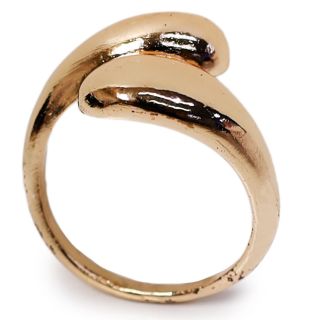 Anillo De Metal Color Dorado Y Plateado Ancho Figura Gota Modelos Y Tamaños | SJZ-536