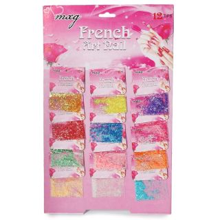 Decoraciones Para Uñas Diamantina De Colores En Planilla De 35.5 Cm | 12A-3