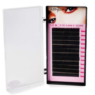 Pestañas Postizas Extensiones Seminaturales De 1 x 1 En Estuche Rosa Modelos 11.3 Cm | HU-JM800