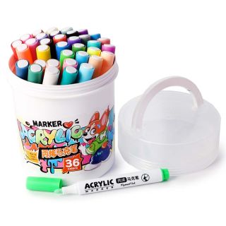 Bote Con Plumines Escolares Delgados Para Dibujo Con Punta Bala Colores 11.5 Cm | Y-A206-4