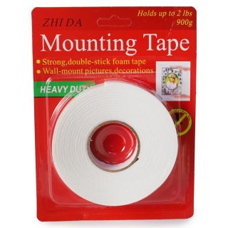 Cinta Doble Cara Multiusos En Color Blanco Gruesa De Uso En Blíster Rojo 10 Cm | BM-512