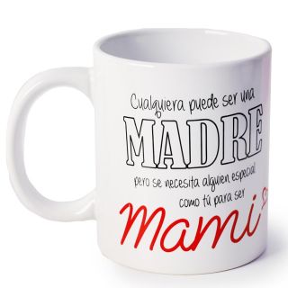 Taza De Cerámica En Color Blanco Recta Estampado Mamá Modelos 350 Ml | DMC-541