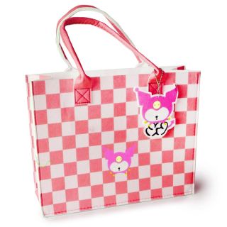 Bolsa De Asa Grande De Fieltro Rectangular Estampado Animales Cuadriculada 34 x 27 Cm | HU-BB2011