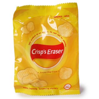 Bolsa Tipo Papas Con 4 Gomas Borradores Escolares En Forma De Papas Clásicas 14 Cm | HU-XX215