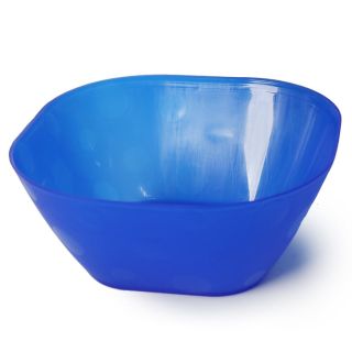 Plato Tazón De Plástico Ovalado Cerealero En Colores Translúcidos Grabado Burbujas 13 x 5.7 Cm | PG