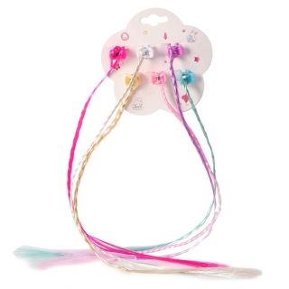 Cartón Con 6 Pinzas Para Cabello Mini De Colores Con Trencitas De Colores Sintéticas 30 Cm | CML-664