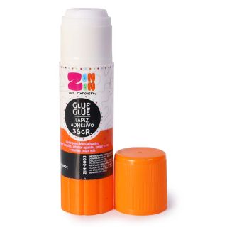 Pegamento Escolar En Lápiz Adhesivo Grande De Secado Rápido Tapa Naranja De 36 Gr | ZIN-0003