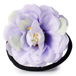 Coletero Para Cabello Elástico Con Flor De Tela Ondulada Varios Modelos Y Colores 7 Cm | MK-F-22