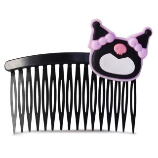 Peineta Para Cabello Mediana De Plástico En Color Negro Y Morado Con Figuras 8.5 Cm | MK-M-45