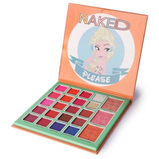 Sombras Para ojos En Estuche Cartera Naranja Chica Con 23 Colores Con Brillos Tonos Rosas 14.3 Cm | NK532