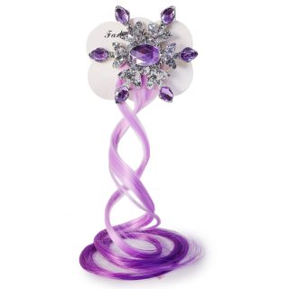 Pico Garza Para Cabello Con Flor Metalizada Con Piedras Y Mechas De Colores 22 Cm | ZXQ01971