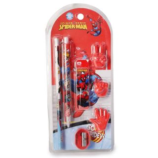 Set Escolar Chico Con Gomas Sacapuntas Lápiz Y Lápiz De Puntillas Varios Colores 23.5 Cm | 008