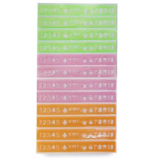 Reglas Escolares De Plástico Translúcidas De Colores Grabadas En Bolsa De 12 Piezas 20 Cm | UD-3018