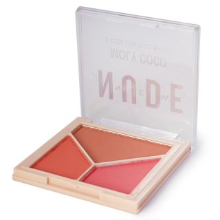 Rubor Facial En Polvo Compacto Estuche Cuadrado Con 3 Tonos Triangulares De 7 Cm | ES006