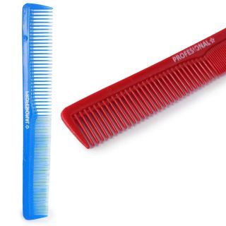Peine De Plástico Para Cabello Recto Estética con Cerdas Delgadas Y Gruesas 17.5 Cm | LS