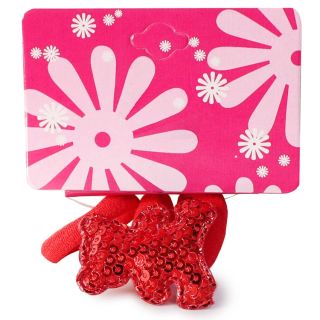 Donas Ligas Licra Chicas Con Oso De Peluche y Lentejuela Colores En Cartón 3 Piezas 3.5 Cm | M164#1A-2