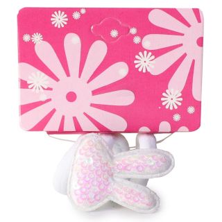 Donas Ligas Licra Chicas Con Conejo De Peluche y Lentejuela Blancas Y Negras En Cartón 3 Piezas 3.5 Cm | M164#1A-2